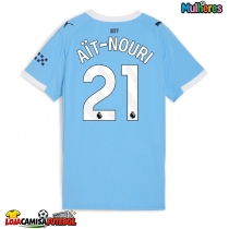 Camisa de Futebol Manchester City Rayan Ait-Nouri #21 Equipamento Principal Mulheres 2025-26 Manga Curta